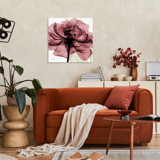 Empire Art Direct 24" x 24" Chianti Rose II Frameless Free Floating Printed Tempered Glass Wall Art